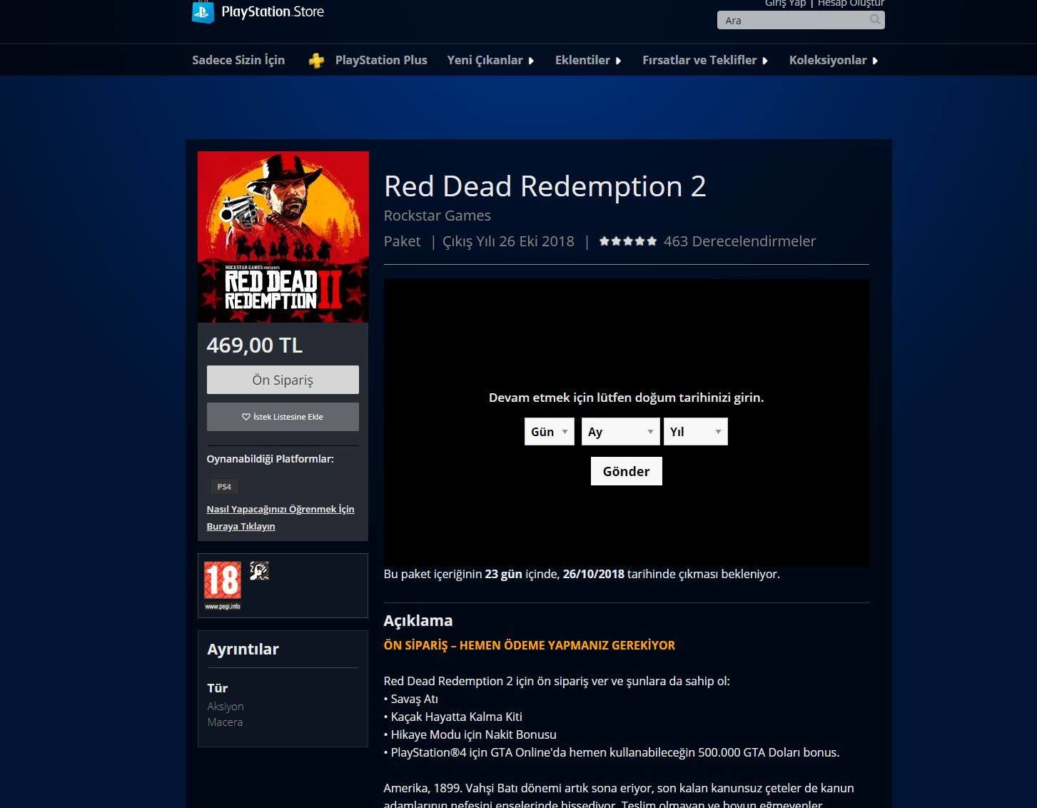 Red Dead Redemption 2 ön sipariş fiyatına zam geldi