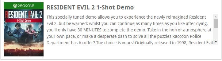 Resident Evil 2'nin demosu, Microsoft Store'da gözüktü!