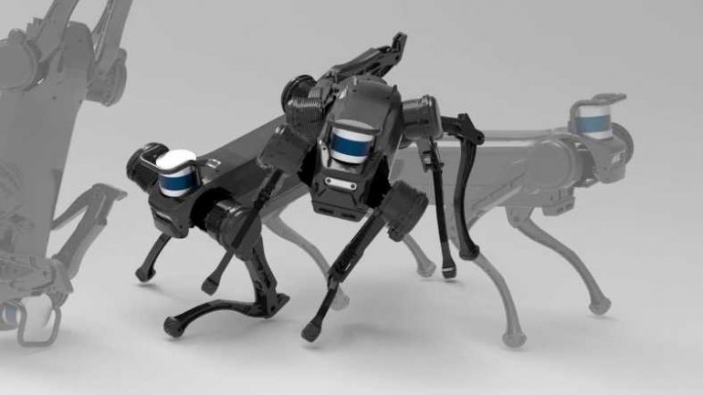 Düştüğünde Kendi Kendine Kalkıp Yürümeye Sürekli Robot Köpek: Jueying