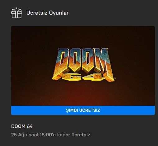 Doom Epic Games Store'da ücretsiz oldu