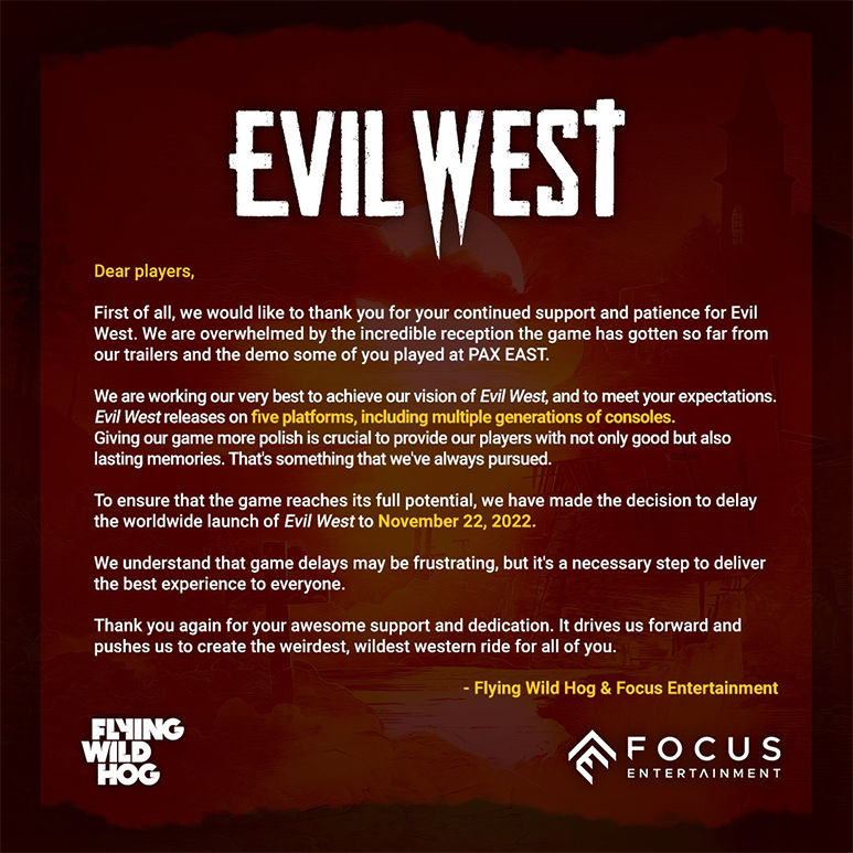 Evil West çıkış tarihi ertelendi